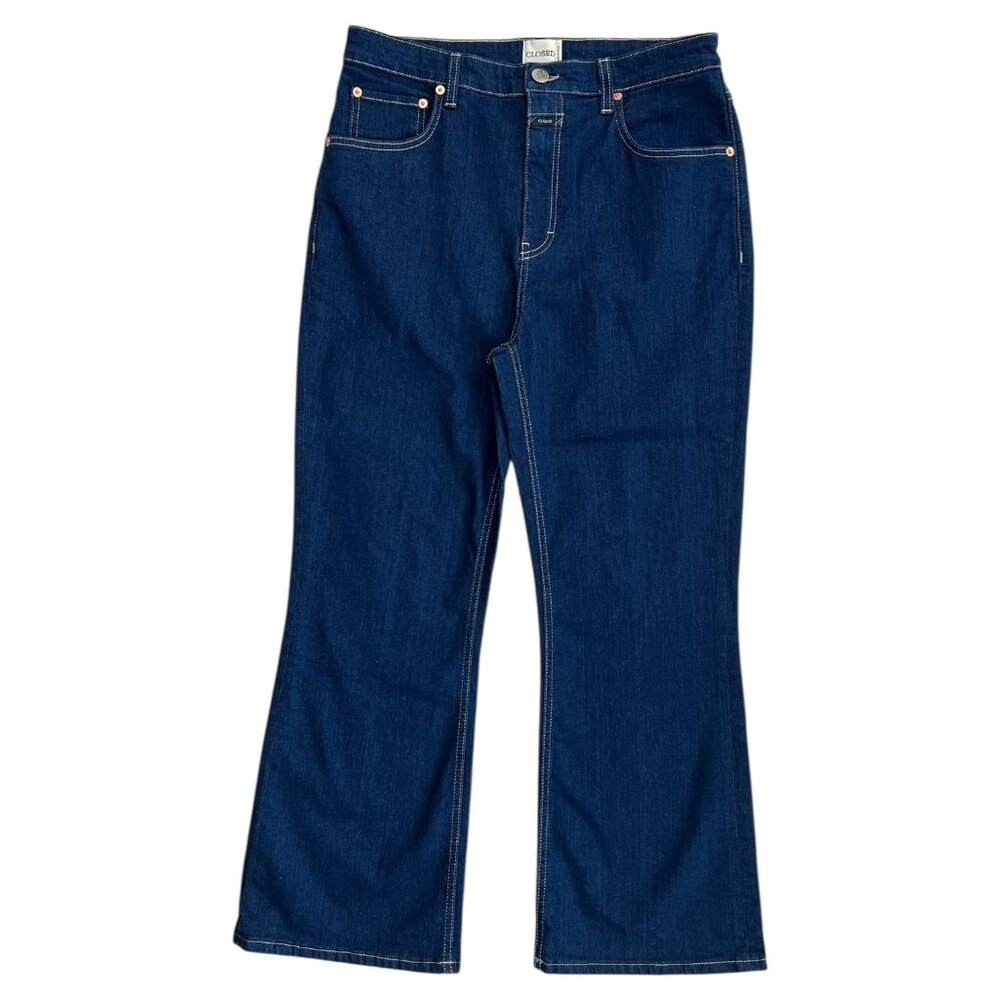 Closed x Anthropologie Hi Sun High Waist Crop Flare‎ Jean Size 32 Made in Italy